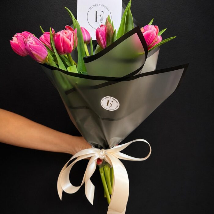 RAMO TULIPANES ROSA